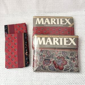 Martex New Vintage Avignon Neutral Twin Bed Flat Fitted Sheet Set 2 Pillow Cases